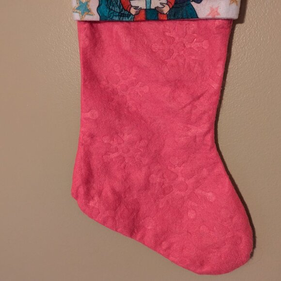 Barbie & Friends Pink Christmas Stocking 2024 Mattel Winter Snowflake Pattern - Picture 3 of 4